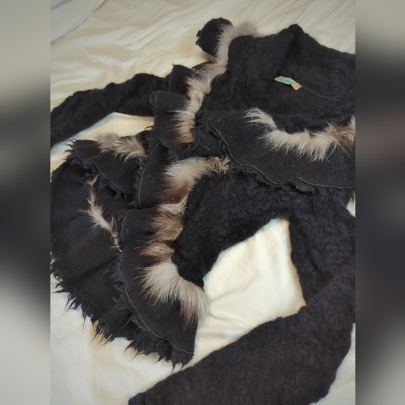 Roberta Scarpa Fox Fur Coat Size US 12/ Italy 46 Super Rare - Picture 8 of 15